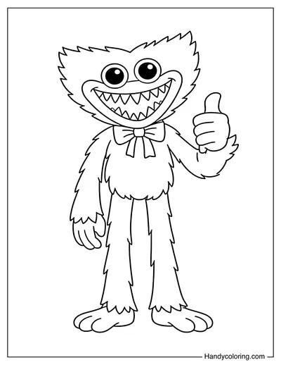 Huggy Wuggy Giving a Thumbs Up