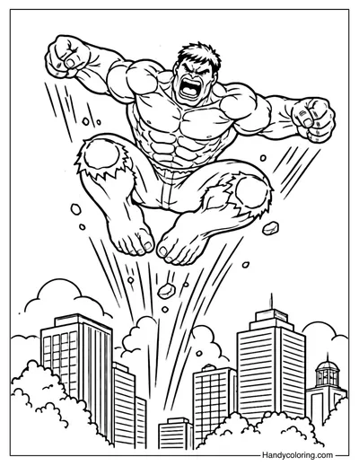Hulk Coloring Page PDF
