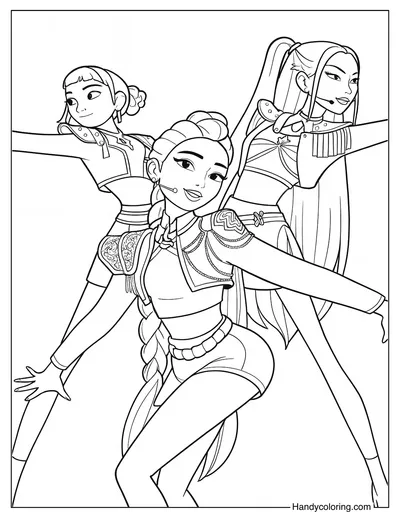 Huntrix Dancing Together
