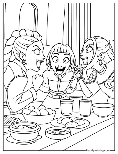 Huntrix Enjoying a Meal