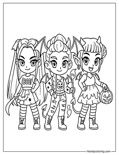 Huntrix in Cute Halloween Costumes
