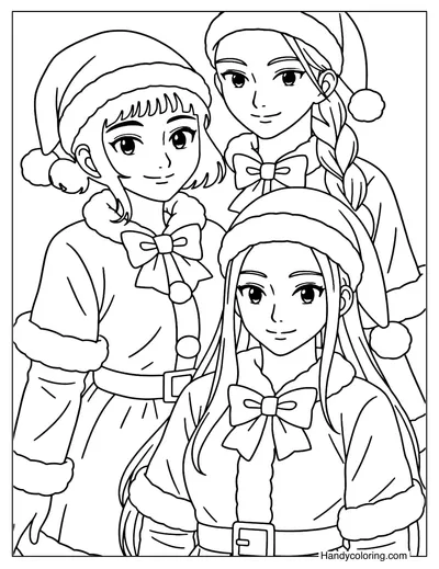 HUNTRIX Wearing Christmas Outfits