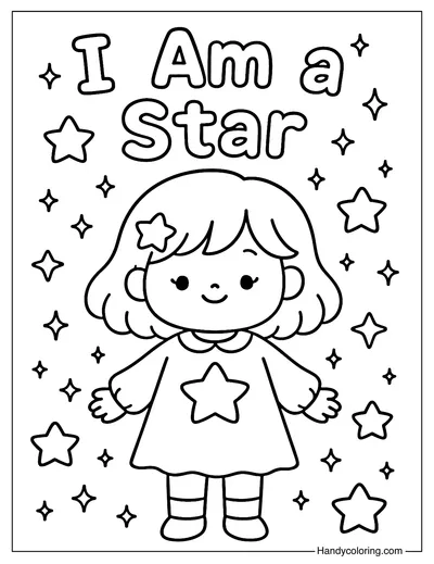I Am a Star Coloring Page