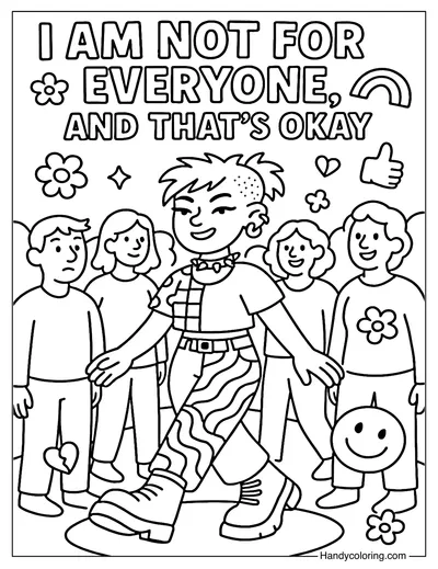 I Am Not for Everyone Coloring Page