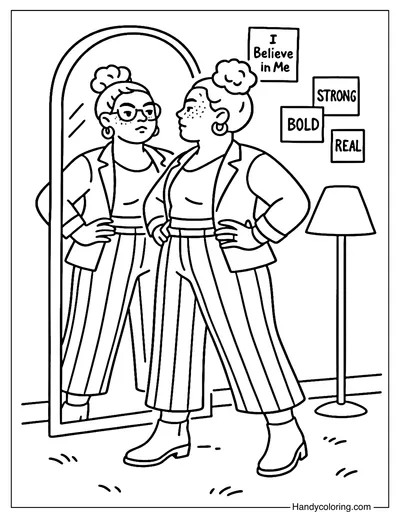 I Believe in Myself Coloring Page