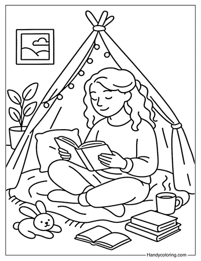 I Like Being Alone Coloring Page