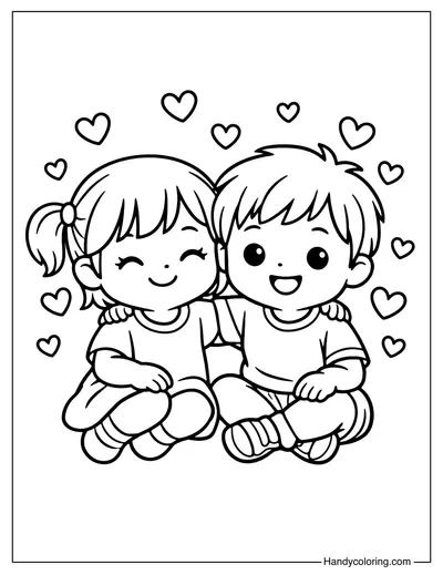 I Love You Coloring Page Best Friends