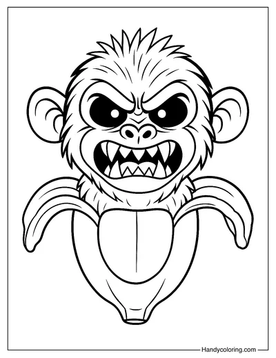 Incredibox Sprunki Chimpanzini Bananini Coloring Page