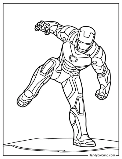 Iron Man Kicking Forward