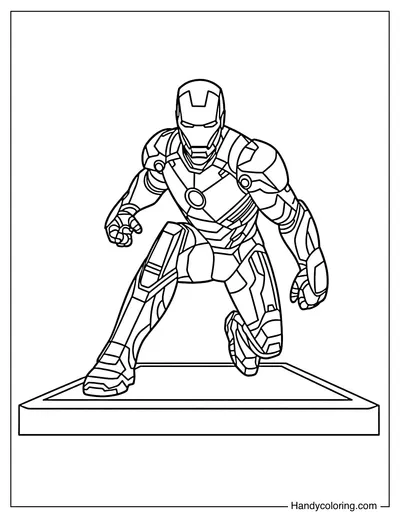 Iron Man Landing on Simple Platform