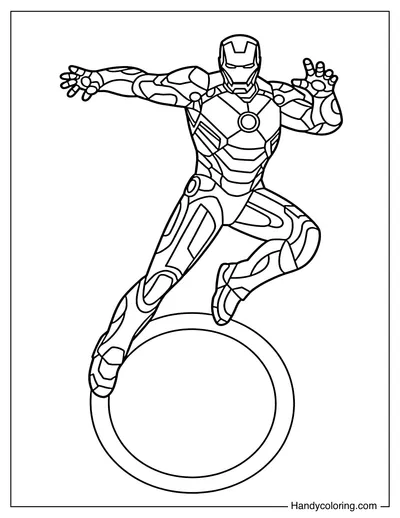 Iron Man Power Jump with Ground Circle