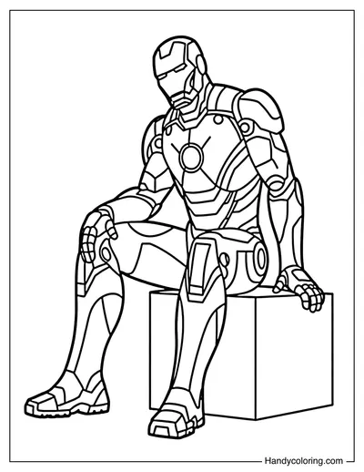 Iron Man Sitting Simple Pose