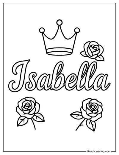Isabella Name Coloring Page
