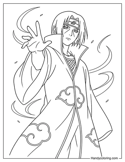 Itachi Uchiha Raising One Hand