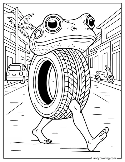 Italian Brainrot Boneca Ambalabu Coloring Page