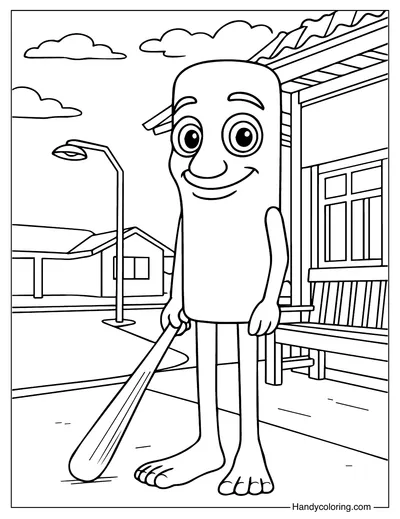 Italian Brainrot Sahur Coloring Page