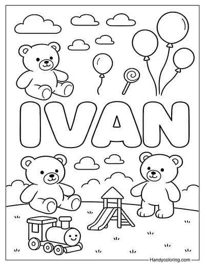 Ivan Name Coloring Page