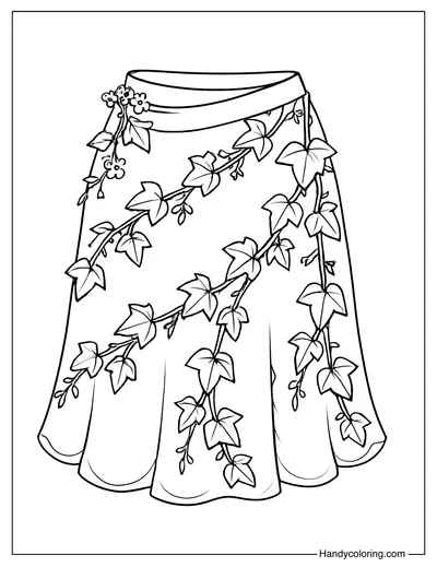 Ivy Wrap Skirt Coloring Page