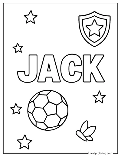 Jack Name Coloring Page
