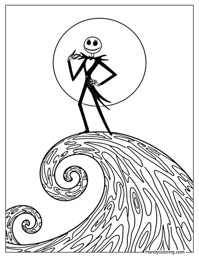 Jack on Spiral Hill Coloring Page