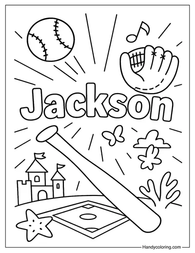 Jackson Name Coloring Page