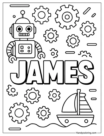 James Name Coloring Page