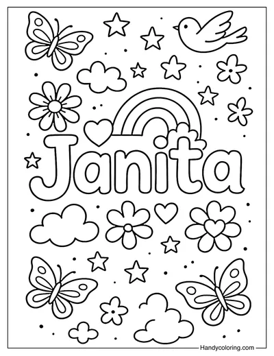 Janita Name Coloring Page
