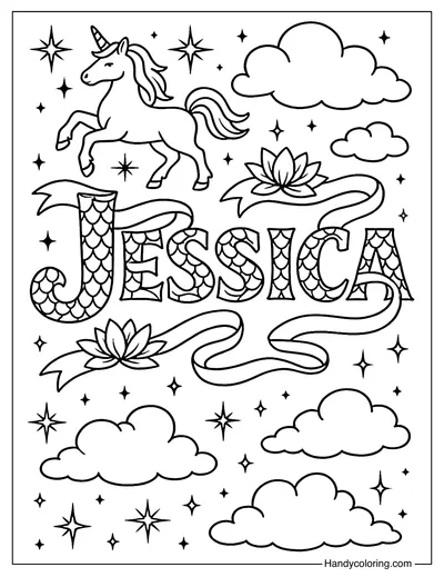 Jessica Name Coloring Page