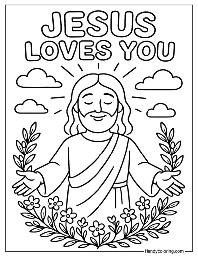 Jesus Loves You Coloring Page