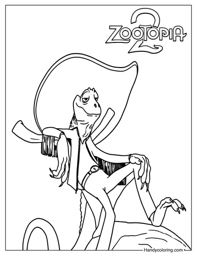 Jesus the Lizard Coloring Page
