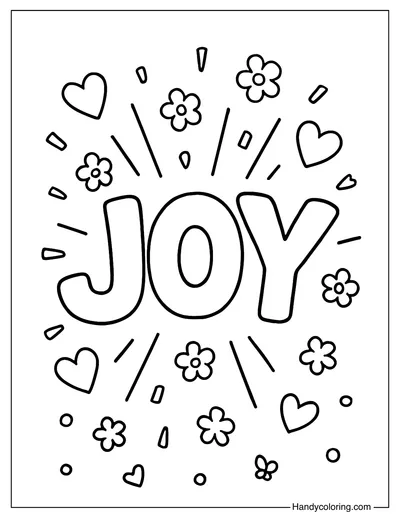 Joy Coloring Page
