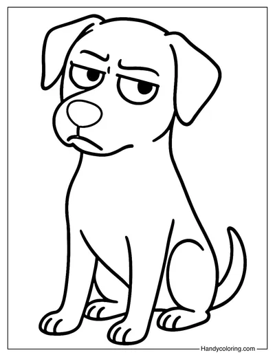 Judgy Dog Coloring Page
