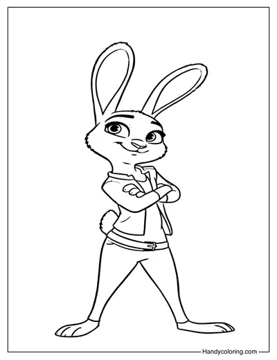Judy Coloring Page Zootopia 2