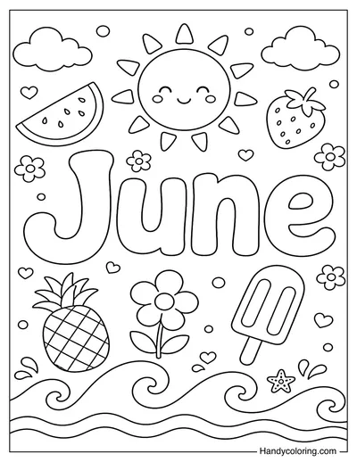 June with Summer Decorations