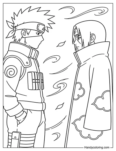 Kakashi and Itachi Facing