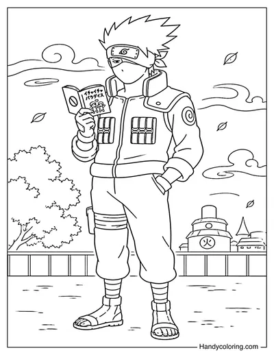 Kakashi Reading a Book