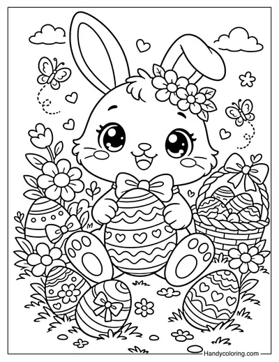 Kawaii Easter Bunny For Kids