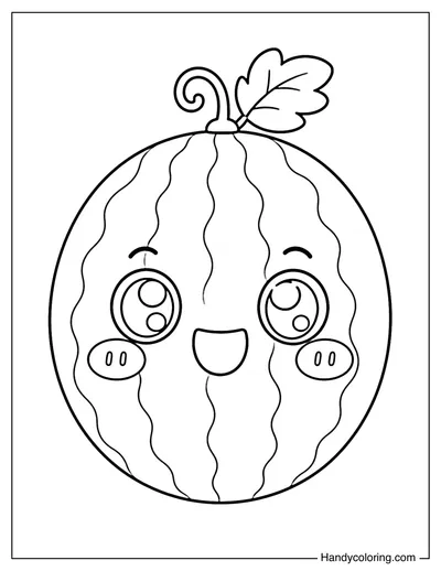 Kawaii Watermelon Face