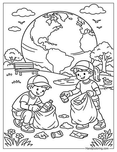 Kids Cleaning the Park