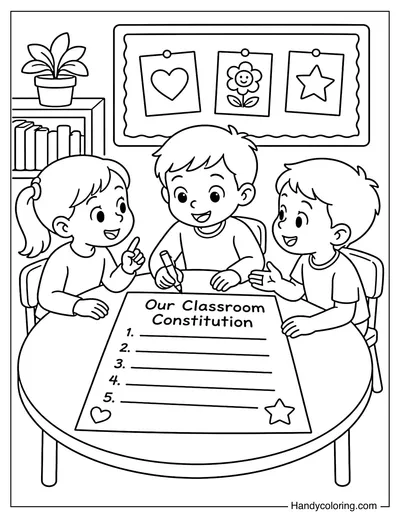 Kids Creating a Classroom Constitution