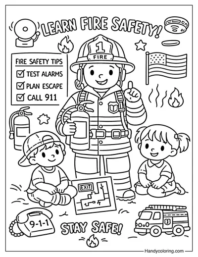 Kids Learning Fire Safety