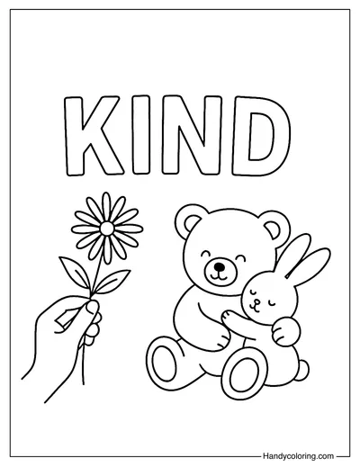 Kind Coloring Page