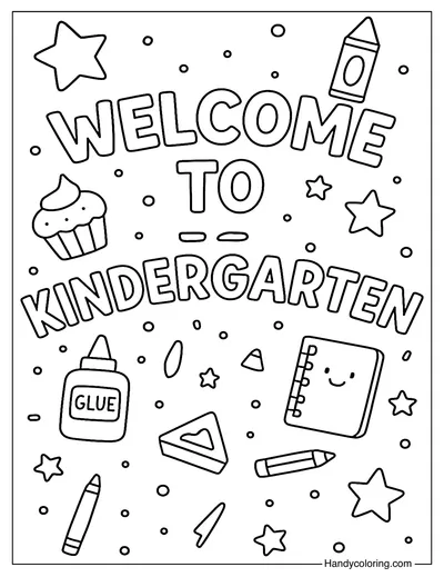 Kindergarten Welcome Coloring Page