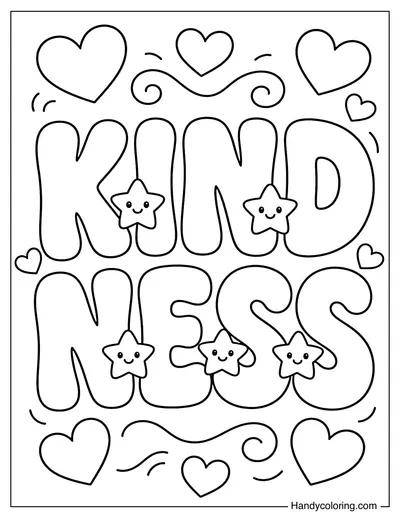 Kindness Letters with Cozy Stars