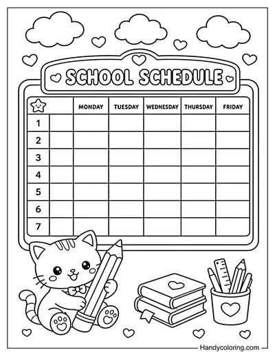 Kitten School Schedule