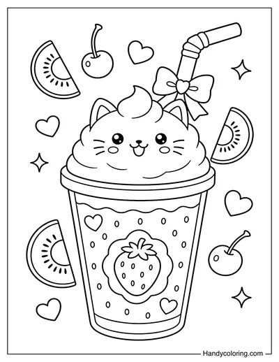 Kitty Face Smoothie Cup