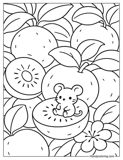 Kiwi Secret Coloring Page