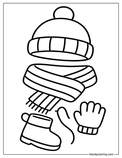 Knitted Style Coloring Page