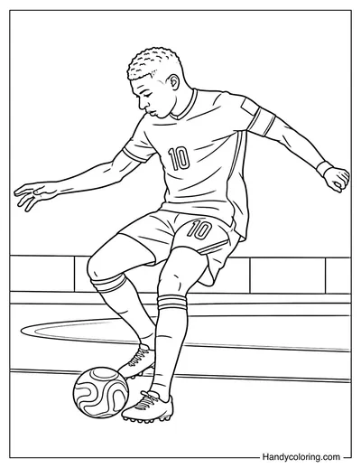 Kylian Mbappé Dribbling Ball