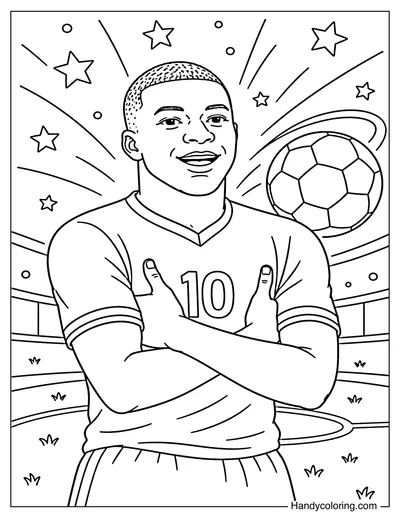 Kylian Mbappé Iconic Arms Crossed